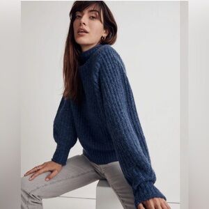 Madewell Loretta Ribbed Mock Neck Sweater. Size S